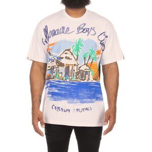 Billionaire Boys Club Cabana Rental Short Sleeve Knit Bleach White MD